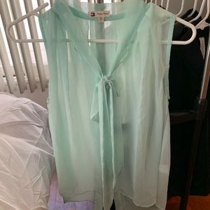 Teal Chiffon Top